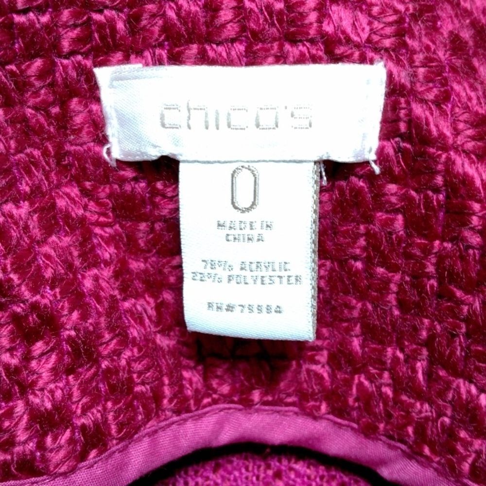 Chico's Size 0 Raspberry Jacket - Picture 6 of 6